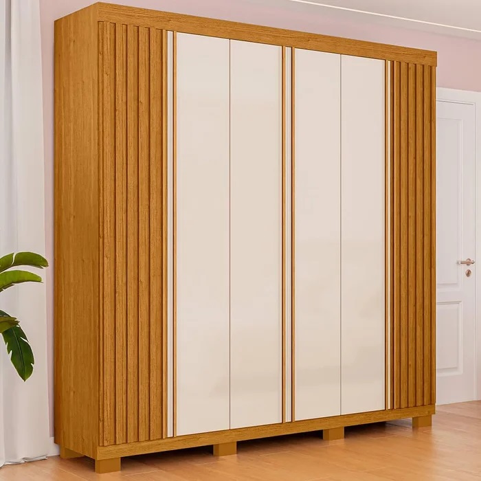 Roupeiro Casal 6 portas Eliza 100% MDF ACP